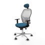 Chaise de Bureau avec Appui-tête Jorquera Piqueras y Crespo 1D086G1 Blanc Vert pétrole