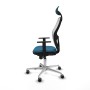 Chaise de Bureau avec Appui-tête Jorquera Piqueras y Crespo 1D086G1 Blanc Vert pétrole