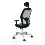 Chaise de Bureau avec Appui-tête Jorquera Piqueras y Crespo 1D086G1 Blanc Vert pétrole