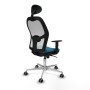 Chaise de Bureau avec Appui-tête Jorquera Piqueras y Crespo 1D086G1 Blanc Vert pétrole