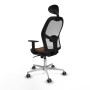 Chaise de Bureau avec Appui-tête Jorquera Piqueras y Crespo 1D086G1 Blanc Brun foncé
