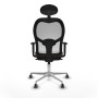 Chaise de Bureau avec Appui-tête Jorquera Piqueras y Crespo 1D086G1 Blanc Brun foncé