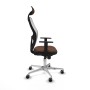 Chaise de Bureau avec Appui-tête Jorquera Piqueras y Crespo 1D086G1 Blanc Brun foncé