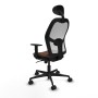 Office Chair with Headrest Jorquera Piqueras y Crespo 1D036N1 White Dark brown