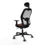 Office Chair with Headrest Jorquera Piqueras y Crespo 1D036G1 White Dark brown