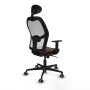 Office Chair with Headrest Jorquera Piqueras y Crespo 1D036G1 White Dark brown