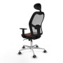 Office Chair with Headrest Jorquera Piqueras y Crespo 1D086G1 Grey Dark brown