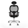 Office Chair with Headrest Jorquera Piqueras y Crespo 1D086G1 Grey Dark brown