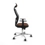 Office Chair with Headrest Jorquera Piqueras y Crespo 1D086G1 Grey Dark brown
