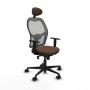 Office Chair with Headrest Jorquera Piqueras y Crespo 1D036N1 Grey Dark brown
