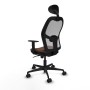 Office Chair with Headrest Jorquera Piqueras y Crespo 1D036N1 Grey Dark brown