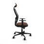 Office Chair with Headrest Jorquera Piqueras y Crespo 1D036N1 Grey Dark brown