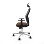 Office Chair with Headrest Jorquera Piqueras y Crespo 1D086N1 Grey Dark brown