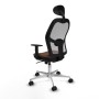 Office Chair with Headrest Jorquera Piqueras y Crespo 1D086N1 Grey Dark brown