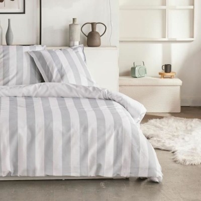 Duvet cover set TODAY White Grey Super king 220 x 240 cm
