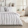 Parure de couette TODAY Blanc Gris Lit king size 220 x 240 cm