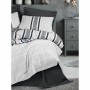 Parure de couette Blanc Gris 220 x 240 cm