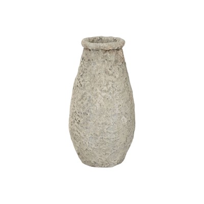 Vase Home ESPRIT Gris Terre cuite 25 x 25 x 51 cm