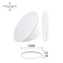 Applique LED EDM Aluminium Polymère 24 W 220-240 V 38 x 6,6 cm