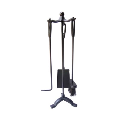Acessoires de cheminée EDM 85752 Noir Fonte 19 x 59,5 cm (3 Pièces)