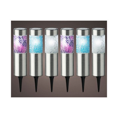 Set de bornes de jardin solaires Lumineo Gaudi Lumière LED Balise