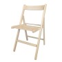 Folding Chair Beige beech wood (79 x 42,5 x 47,5 cm)