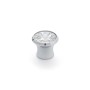 Pommeau Rei 943 Aluminium Verre Ø 27 x 23 mm 4 Pièces