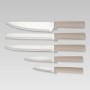 Ensemble de couteaux de cuisine et support Feel Maestro MR-1412-BEIGE