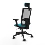 Office Chair with Headrest Piqueras y Crespo 2D066N2 Turquoise