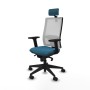 Office Chair with Headrest Piqueras y Crespo 2D066N2 White Petroleum green