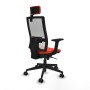Office Chair with Headrest Piqueras y Crespo 2D066N2 Dark Orange