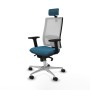 Office Chair with Headrest Piqueras y Crespo 2D086N2 White Petroleum green