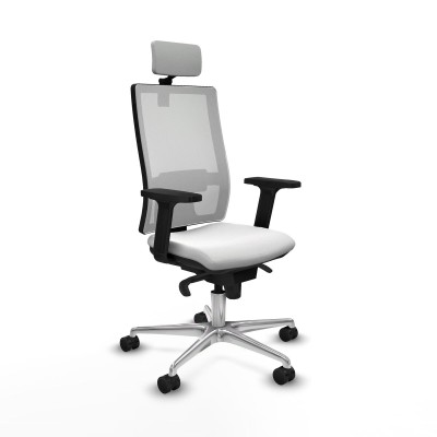 Chaise de Bureau avec Appui-tête Piqueras y Crespo 2D086N2 Blanc