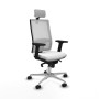 Chaise de Bureau avec Appui-tête Piqueras y Crespo 2D086N2 Blanc