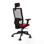 Chaise de Bureau avec Appui-tête Piqueras y Crespo 2D066N2 Rouge