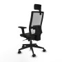 Chaise de Bureau avec Appui-tête Piqueras y Crespo 2D066N2 Noir