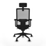Chaise de Bureau avec Appui-tête Piqueras y Crespo 2D066N2 Noir