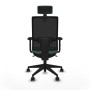 Chaise de Bureau avec Appui-tête Piqueras y Crespo 2D066N2 Vert émeraude