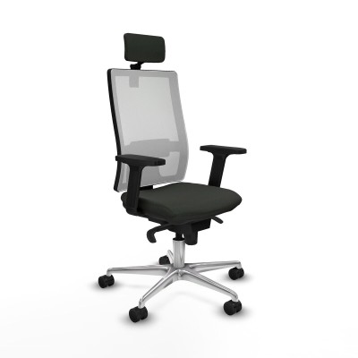 Chaise de Bureau avec Appui-tête Piqueras y Crespo 2D086N2 Noir