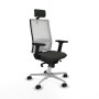 Chaise de Bureau avec Appui-tête Piqueras y Crespo 2D086N2 Noir