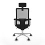 Chaise de Bureau avec Appui-tête Piqueras y Crespo 2D086N2 Noir