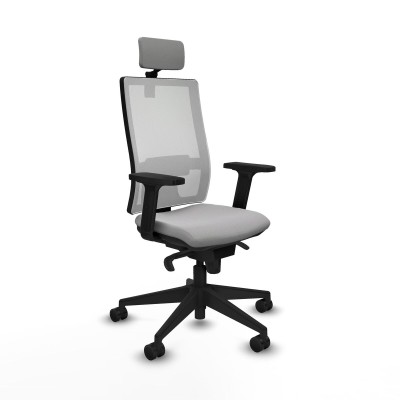 Chaise de Bureau avec Appui-tête Piqueras y Crespo 2D066N2 Gris clair