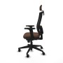 Chaise de Bureau avec Appui-tête Piqueras y Crespo 2D066N2 Noir Brun foncé