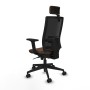 Chaise de Bureau avec Appui-tête Piqueras y Crespo 2D066N2 Noir Brun foncé