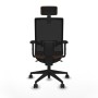 Chaise de Bureau avec Appui-tête Piqueras y Crespo 2D066N2 Noir Brun foncé