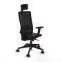 Chaise de Bureau avec Appui-tête Piqueras y Crespo 2D066N2 Noir Brun foncé