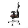 Chaise de Bureau avec Appui-tête Piqueras y Crespo 2D086N2 Blanc Brun foncé