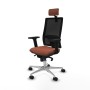 Chaise de Bureau avec Appui-tête Piqueras y Crespo 2D086N2 Marron Noir