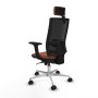 Chaise de Bureau avec Appui-tête Piqueras y Crespo 2D086N2 Marron Noir