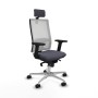 Office Chair with Headrest Piqueras y Crespo 2D086N2 Dark grey